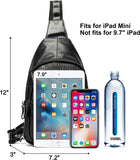 Handmade Genuine Leather Crossbody Sling Bag Crocodile Embossing Chest Bag Waterproof Shoulder Bag