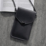 Cat Ear Transparent Mini Crossbody Bag - Retro Touch Screen Phone Purse with Chain Strap