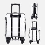 20"22"24"26" Inch Brand Transparent Trolley Bag Travel Suitcase Cabin Rolling Luggage on Wheels